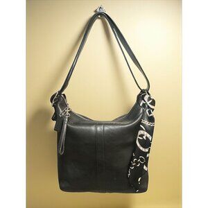 VTG Coach Legacy Slim Gallery Tote 9188 Black Leather Nickel Convertible Bag Y2K